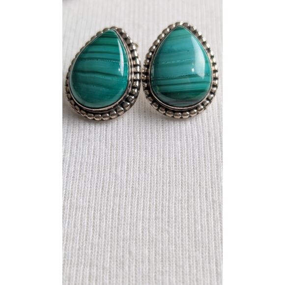 Kathleen Chavez Navajo Sterling Silver Malachite Squash Blossom Necklace + EUC - Picture 12 of 16